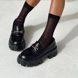 Black Platform Loafers